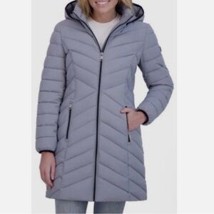 DKNY Ladies Hooded Stretch Walker
Coat, M